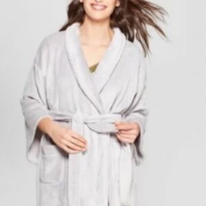 3/$10 Stars Above Soft Gray Wrap Robe